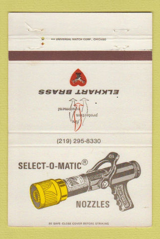 Matchbook Cover - Elkhart Brass Nozzles IN 40 Strike