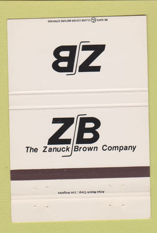 Matchbook Cover - Zanuck Brown Company 40 Strike