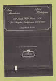 Matchbook Cover - Louvre Jewelry Los Angeles CA 40 Strike