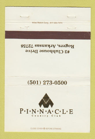 Matchbook Cover - Pinnacle Country Club Rogers AR 40 Strike