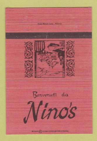 Matchbook Cover - Nino's Italian Restaurant Atlanta GA 40 Strike