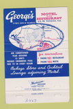 Matchbook Cover - George's Motel Restaurant Panacea FL 40 Strike