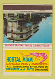 Matchbook Cover - Hostal Miami Tarragona San Carlos de la Rapita Spain 40 Strike