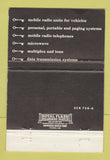 Matchbook Cover - General Electric GE Communications Lynchburg VA 40 Strike