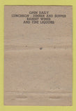 Matchbook Cover - Ziegfeld Cafe Restaurant Hungarian Chicago? ADVANCE 40 Strike