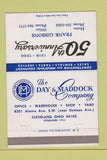 Matchbook Cover - Day & Maddock Cleveland OH Construction Equipment 40 Strike