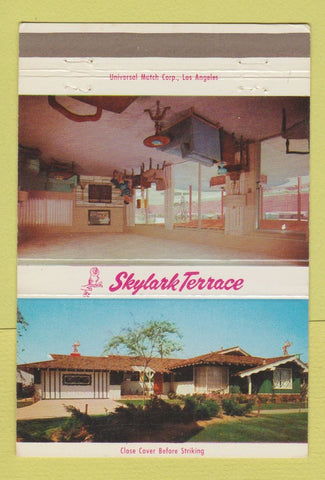 Matchbook Cover - Skylark Terrace Garden Grove CA 40 Strike