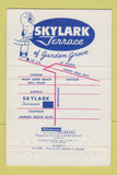 Matchbook Cover - Skylark Terrace Garden Grove CA 40 Strike