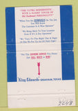 Matchbook Cover - Edwards Oil Well Graham TX WEAR 40 Strike
