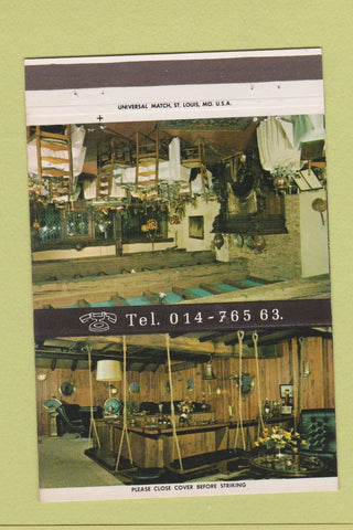 Matchbook Cover - Restaurant Hoeveke Lichtaart Belgium 40 Strike