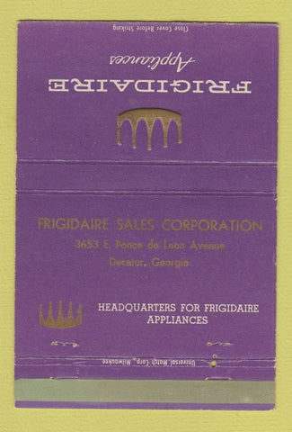 Matchbook Cover - Frigidaire Appliances Decatur GA 40 Strike