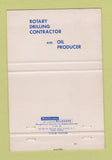 Matchbook Cover - Slats Honeymon Drilling oil wells Oklahoma City OK 40 Strike