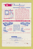 Matchbook Cover - Chambers Kitchens Consumer Kitchen WEAR 40 Strike