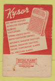 Matchbook Cover - Kysor Radiator Shutters Cadillac MI WORN 40 Strike