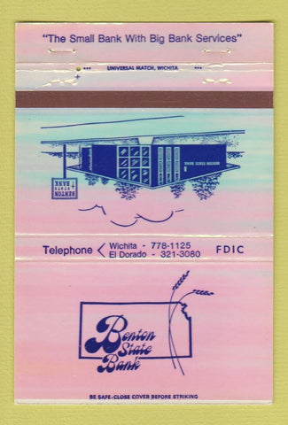 Matchbook Cover - Benton State Bank Wichita El Dorado KS 40 Strike