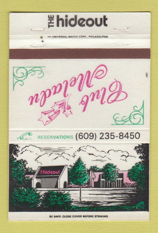 Matchbook Cover - The Hideout Club Meladu Mount Laurel NJ 40 Strike