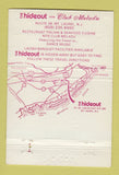 Matchbook Cover - The Hideout Club Meladu Mount Laurel NJ 40 Strike