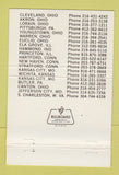 Matchbook Cover - Rae Bearings Service Stratford CT 40 Strike