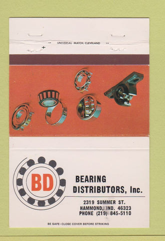 Matchbook Cover - Bearing Distributors Hammond IN 40 Strike