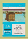 Matchbook Cover - Walker Insurance Agency Akron OH Grange 40 Strike