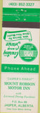 Matchbook Cover - Mount Robson Motor Inn Jasper AB