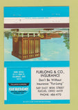 Matchbook Cover - Furlong Insurance Euclid OH Grange 40 Strike
