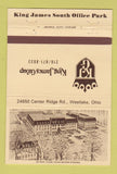 Matchbook Cover - King James South Office Park Westlake OH 40 Strike