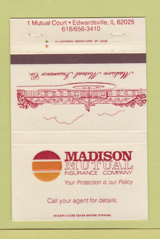 Matchbook Cover - Madison Mutual Insurance Company Edwardsville IL 40 Strike