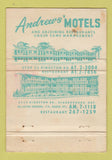 Matchbook Cover - Andrews' Drive In Restaurant Scarboro ON WORN 40 Strike