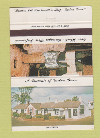 Matchbook Cover - Gretna Green Blacksmith's Shop Scotland 40 Strike