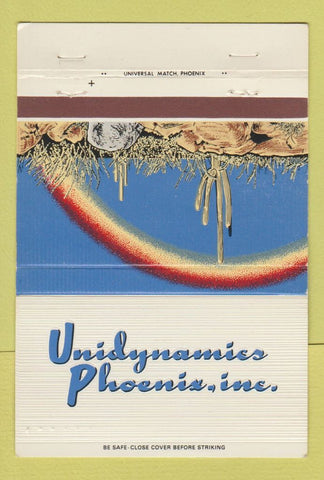 Matchbook Cover - Unidynamics Phoenix AZ systems components 40 Strike