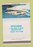 Matchbook Cover - Chris Craft Boats Yetter Marina Burlington IA 40 Strike