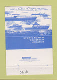 Matchbook Cover - Chris Craft Boats Yetter Marina Burlington IA 40 Strike