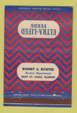 Matchbook Cover - Ultra Lifed Feeds East St Louis IL Robert Richter 40 Strike
