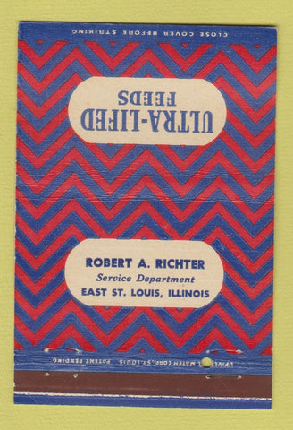 Matchbook Cover - Ultra Lifed Feeds East St Louis IL Robert Richter 40 Strike