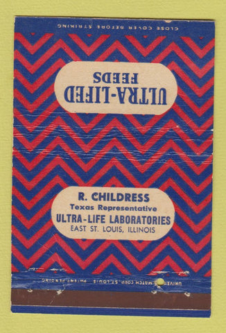 Matchbook Cover - Ultra Lifed Feeds East St Louis IL R Childress 40 Strike
