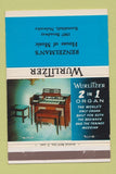Matchbook Cover - Wurlitzer Organs Renzelman's Scottsbluff NE 40 Strike