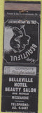 Matchbook Cover - Belleville Hotel Beauty Salon girlie WEAR