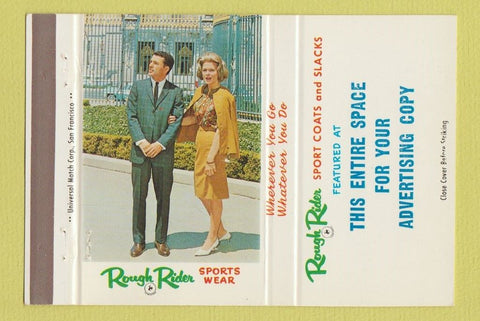 Matchbook Cover - Rough Rider Men's Clothes 40 Strike