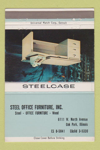 Matchbook Cover - Steelcase Office Furniture Oak Park IL 40 Strike