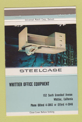 Matchbook Cover - Steelcase Office Furniture Whittier CA 40 Strike