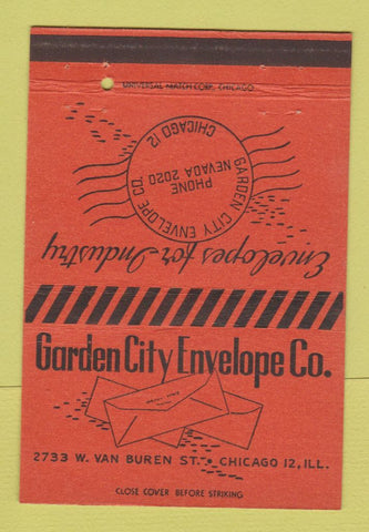 Matchbook Cover - Garden City Envelope Company Chicago IL 40 Strike