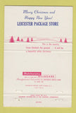 Matchbook Cover - Leicester Package Store Liquor Christmas 40 Strike