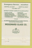 Matchbook Cover - Woodward Glass Detroit Redford MI 40 Strike
