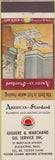 Matchbook Cover - American Standard Plumbing Heating oil Blackstone MA