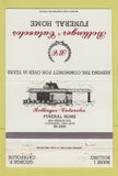 Matchbook Cover - Bollinger Catavolos Funeral Home Cleveland OH 40 Strike