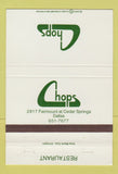 Matchbook Cover - Chops Restaurant Dallas TX 40 Strike