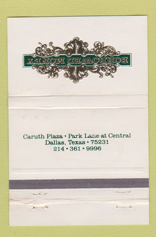 Matchbook Cover - Borrowed Money Dallas TX WEAR 40 Strike