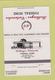 Matchbook Cover - Bollinger Catavolos Funeral Home Cleveland OH 40 Strike