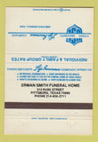 Matchbook Cover Erran Smith Funeral Home Pittsburgh PA Union Security  40 Strike